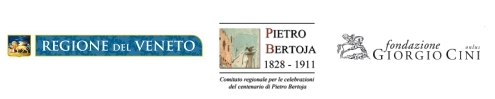 logo della Regione del Veneto, logo del Comitato regionale per le celebrazioni di Pietro Bertoja, logo della Fondazione Giorgio Cini Onlus