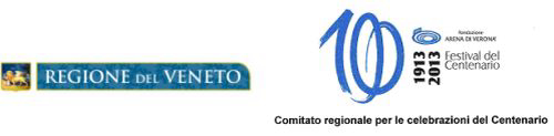 logo Regione del Veneto logo del Comitato regionale per il centenario del Festival Lirico Arena di Verona e della Fondazione Arena di Verona