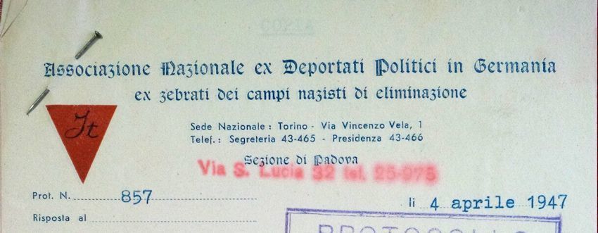 Fondo, ANED. Sezione di Padova. Comunicazione della Sezione 4 aprile 1947 (da SIAR Veneto)