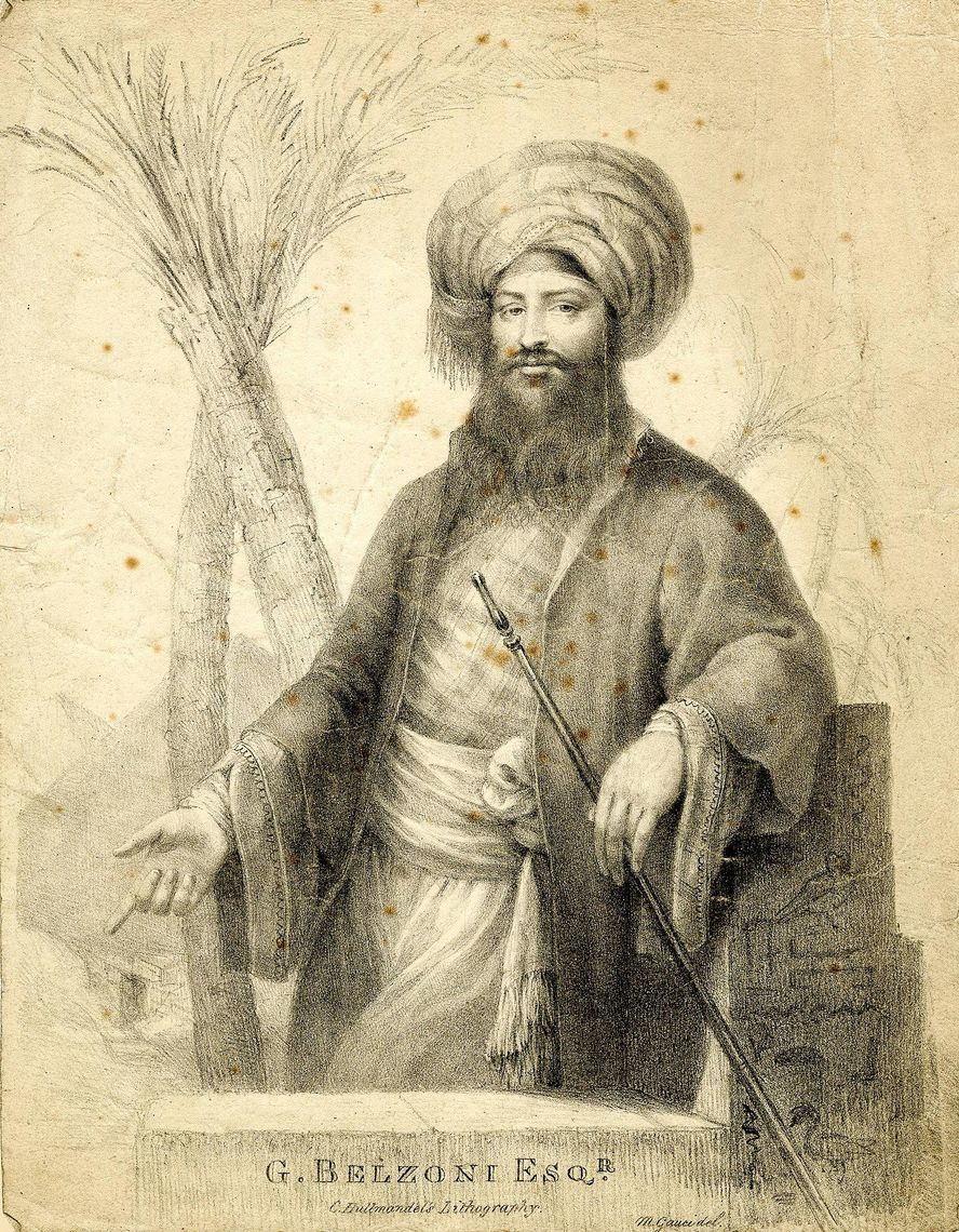 Giovanni Belzoni, vestito in foggia araba -  British Museum Collection