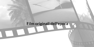 Sfondo bianco con l'immagine di una pellicola cinematografica, al centro c'è la scritta nera "Film originali dell'epoca".