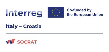 logo con scritte e logo dell'Europa e di SOCRAT