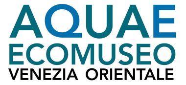 logo dell'ecomuseo AQUAE con scritte colorate