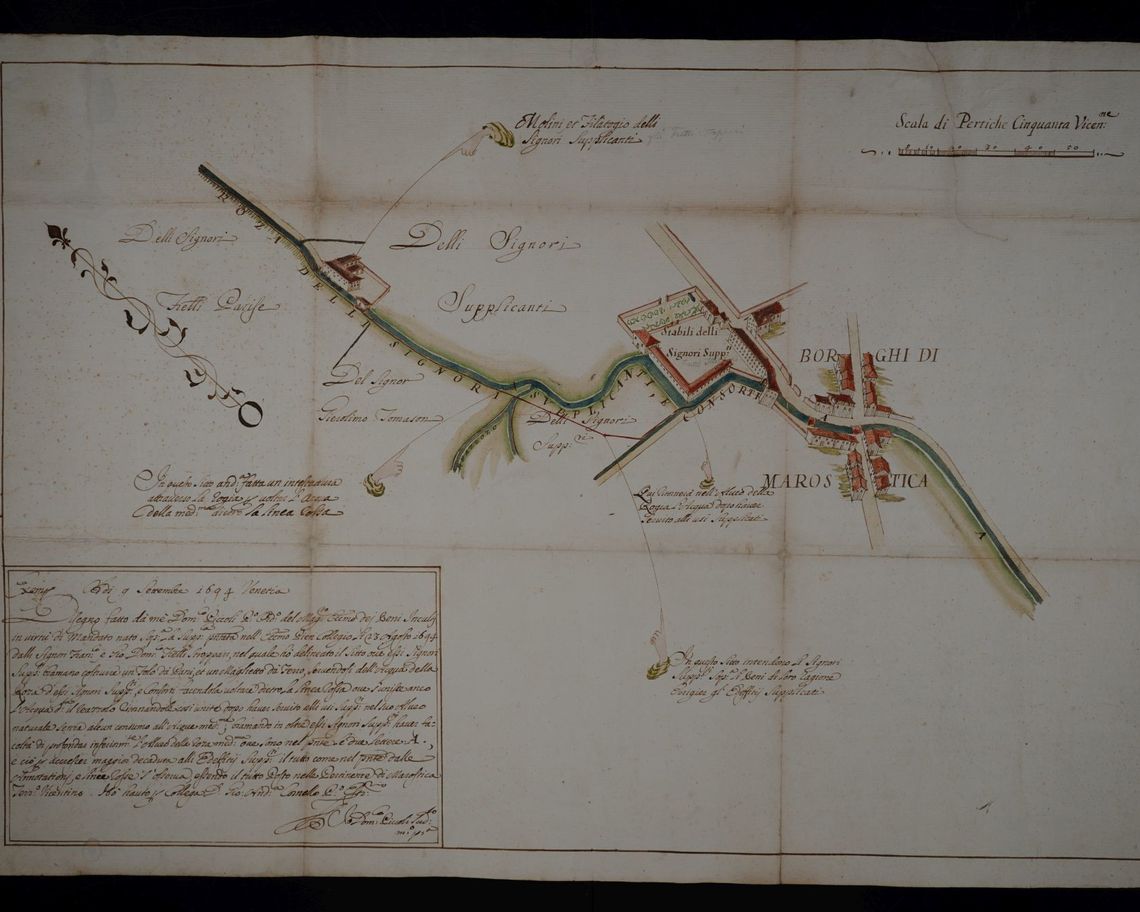 mappa raffigurante la Pianta zona ovest di Marostica