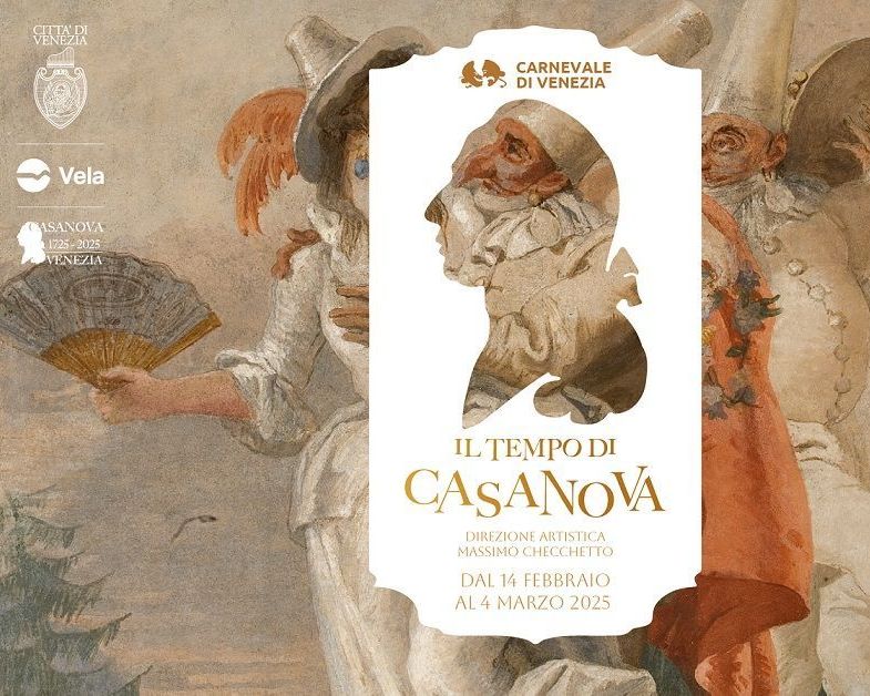 Quadro di Tiepolo con profilo di Casanova in bianco