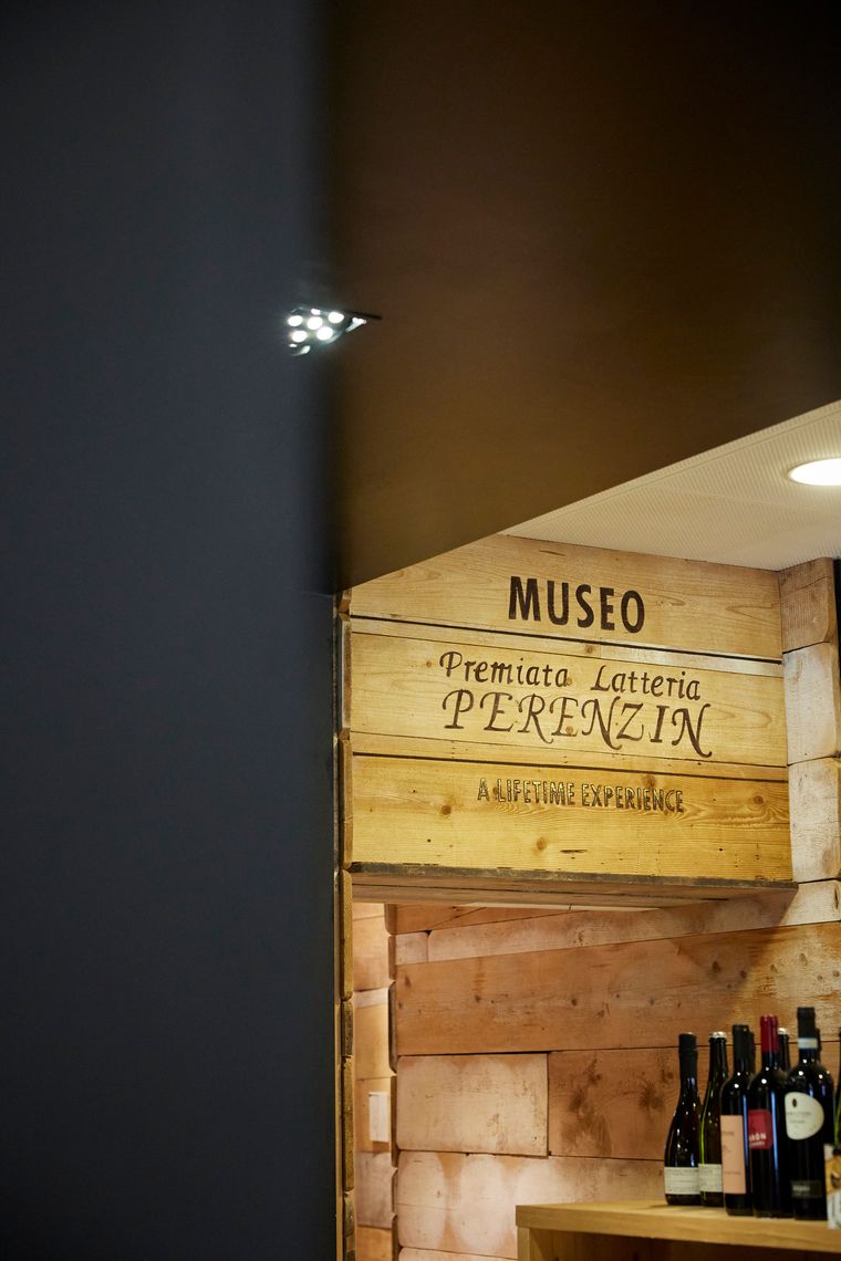Sala d'ingresso del Museo Premiata Latteria Perenzin
