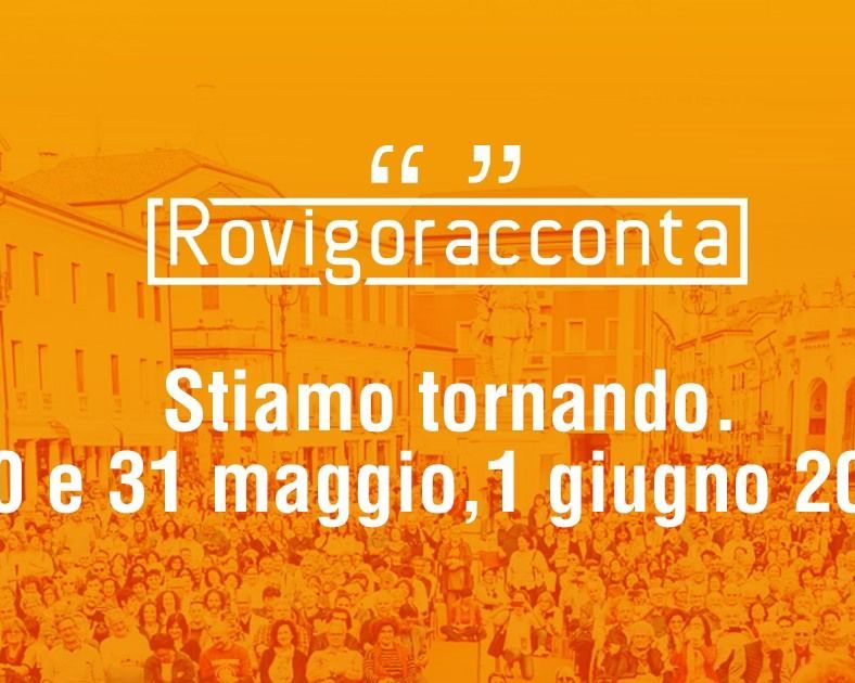 immagine di rovigo su sfondo arancione con scritte bianche