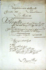 progetto lavori di risanamento della tratta argine destro della Presa Bonello, 14 settembre 1833 1833
